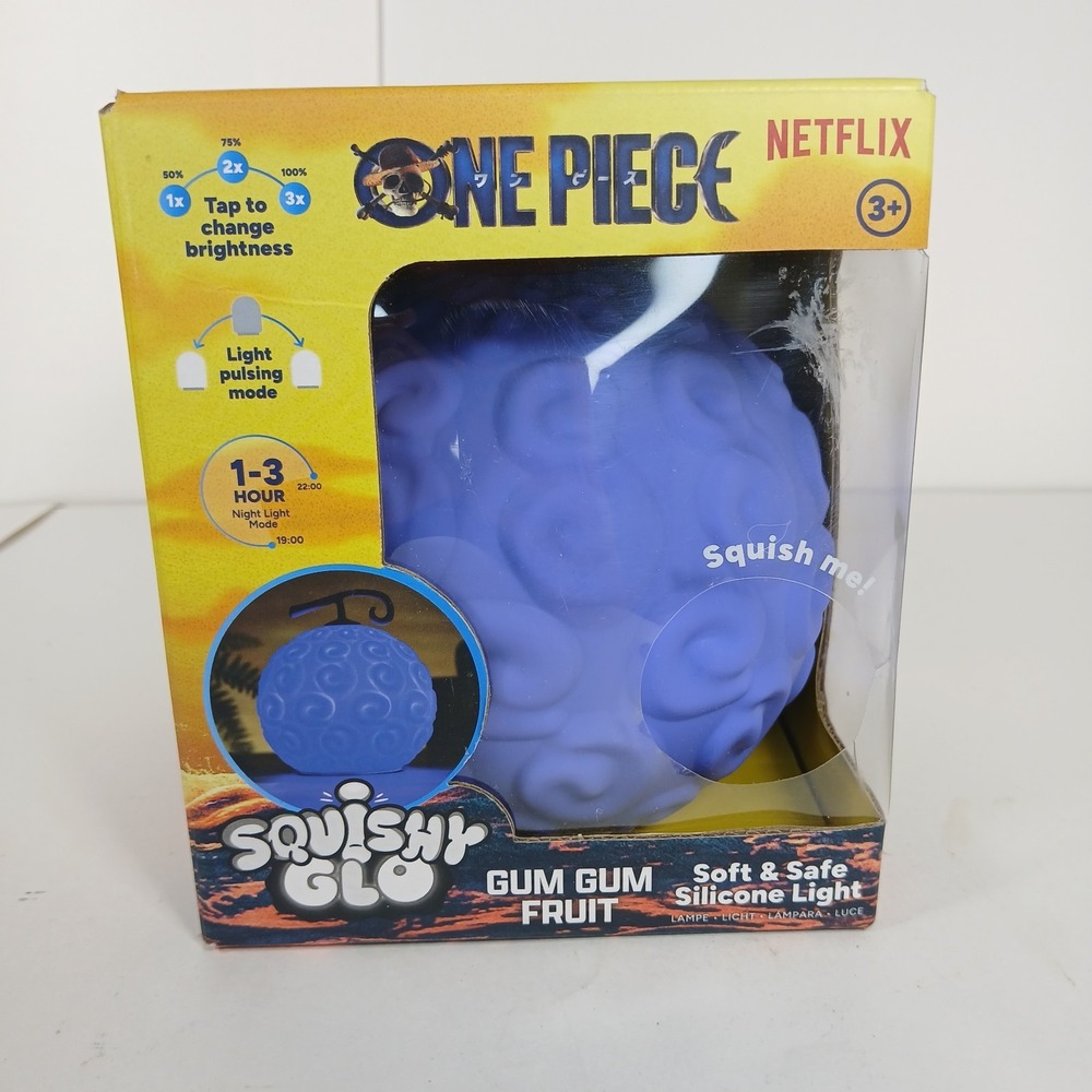Paladone Squishy Glo One Piece Gum Gum Fruit Silicone USB Dimmable Night Light